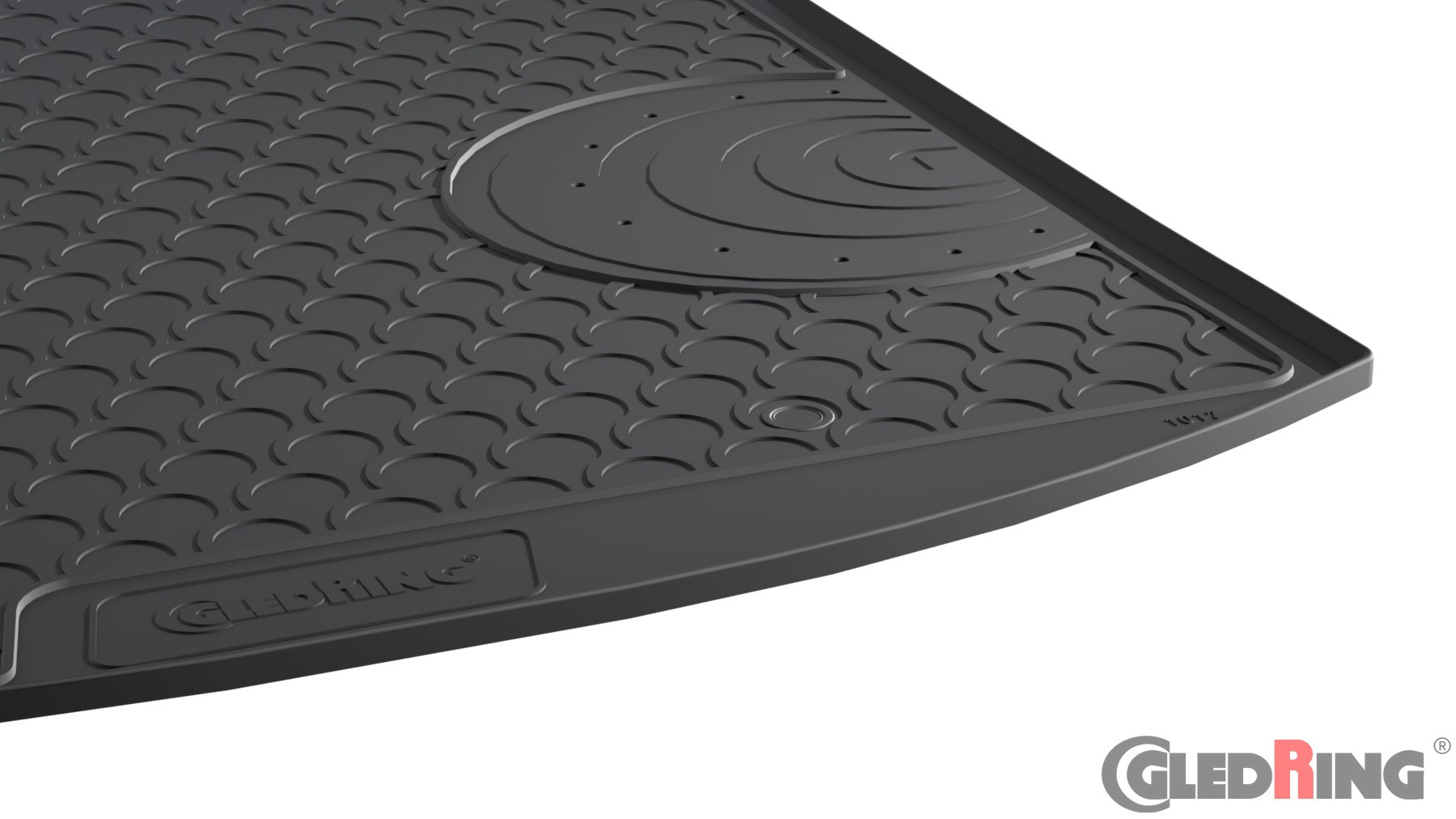 Original Gledring Premium Gummi Kofferraummatte - VOLKSWAGEN Touran 1T (Tiefer Boden) 2003-2015